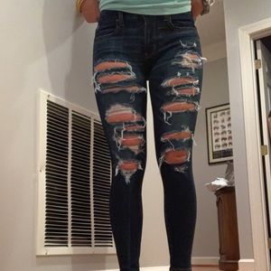 Distressed jeans